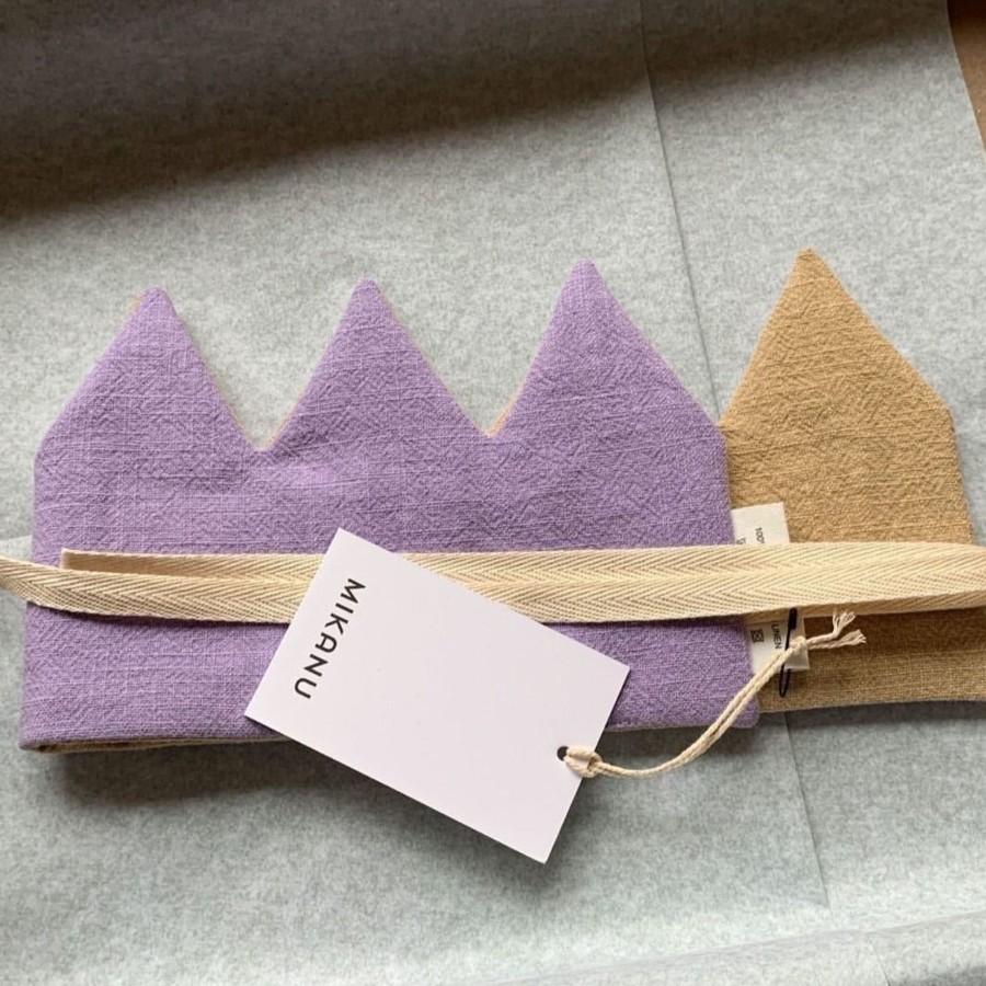 Play & Learn MIKANU Costume & Dress Up | Mikanu Linen Crown | Lavender And Sand