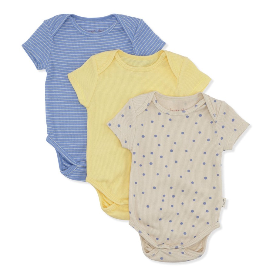 Clothing & Accessories Konges Slojd Bodysuits & Pyjamas | Cue 3 Pack Short Sleeved Ribbed Bodysuit