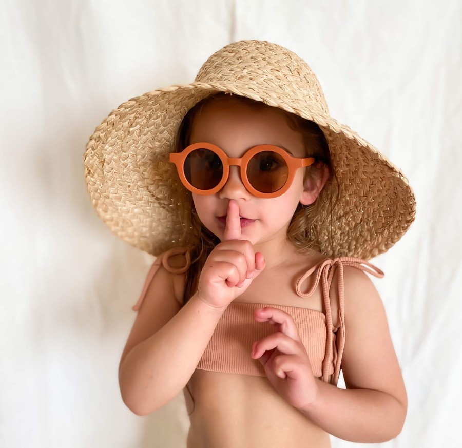 Clothing & Accessories Grech & Co. Sunglasses | Grech & Co. Sustainable Kids Sunglasses With Matte Finish | Rust