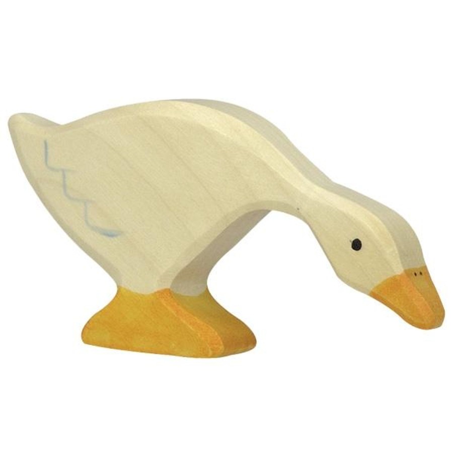 Play & Learn Holztiger Wooden Toys | Feeding Goose Wooden Figure