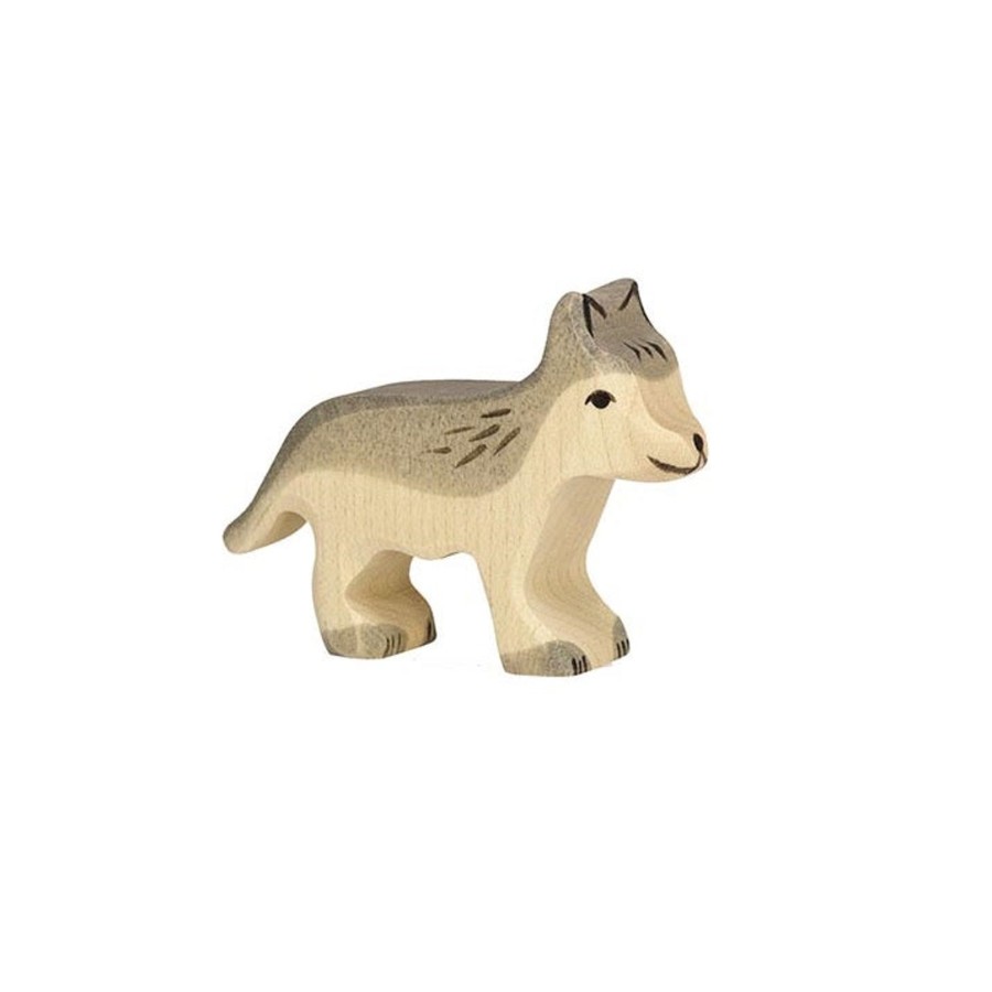 Gifts Holztiger Little Treats | Small Wolf Wooden Figure