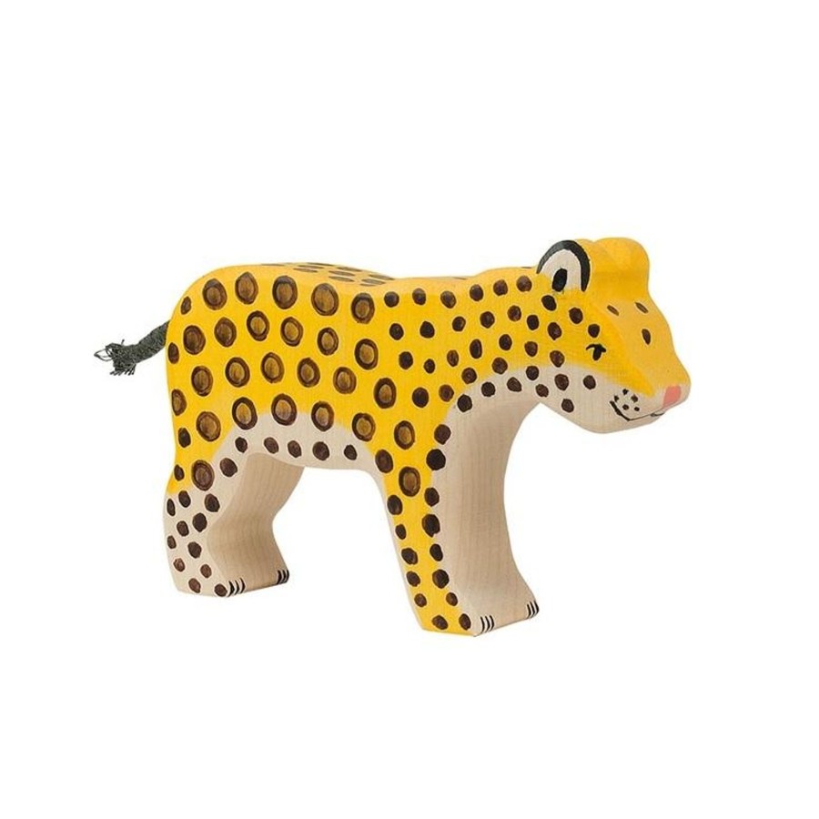 Play & Learn Holztiger Wooden Toys | Leopard Wooden Figure