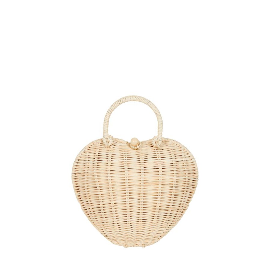 @Home Olli Ella Valentines | Olli Ella Rattan Luvya Bag | Straw