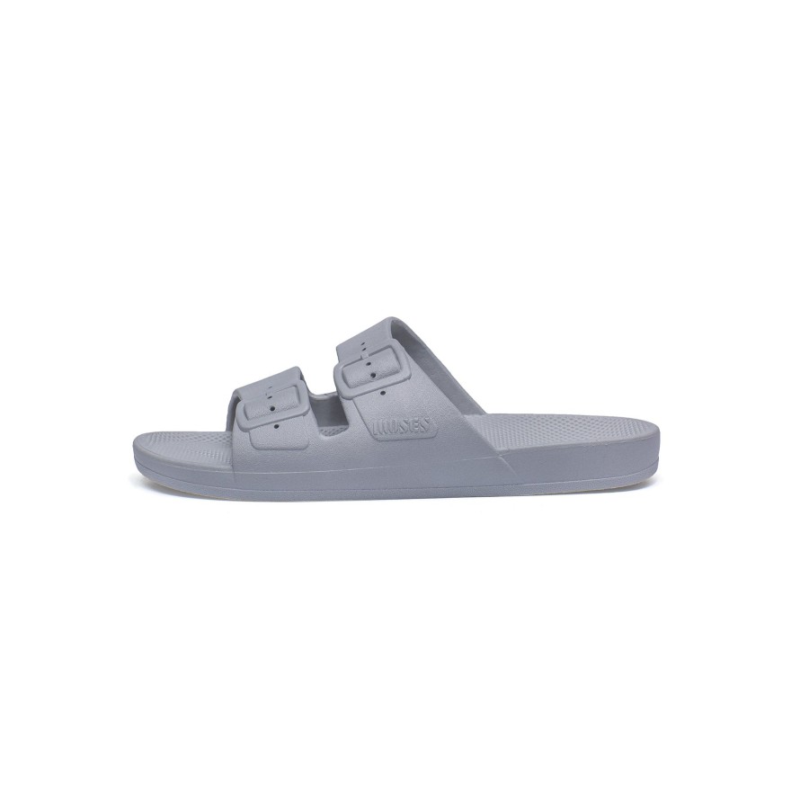 Clothing & Accessories Freedom Moses Shoes | Freedom Moses Slides Shoes | Grey