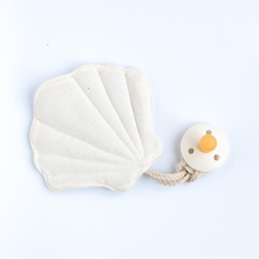 Gifts Oh Dubidu Gifts For Newborns | Oh Dubidu Shell Pacifier Holder | Ivory