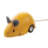 Play & Learn Plan Toys Wooden Toys | Moving Mouse | Yellow