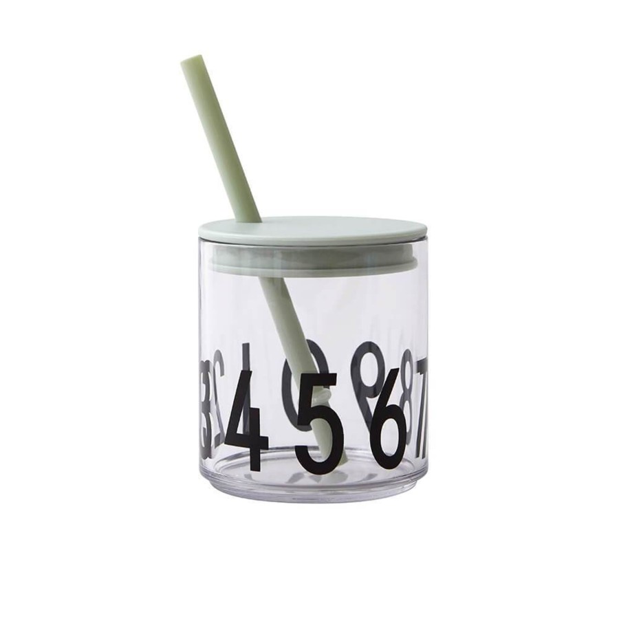 @Home Design Letters Cutlery & Straws | Straw Lid (For Tritan) | Green