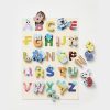 Play & Learn Nahthing Project Wooden Toys | Creative Play Bath Stickers & Poster Set | Alphabet