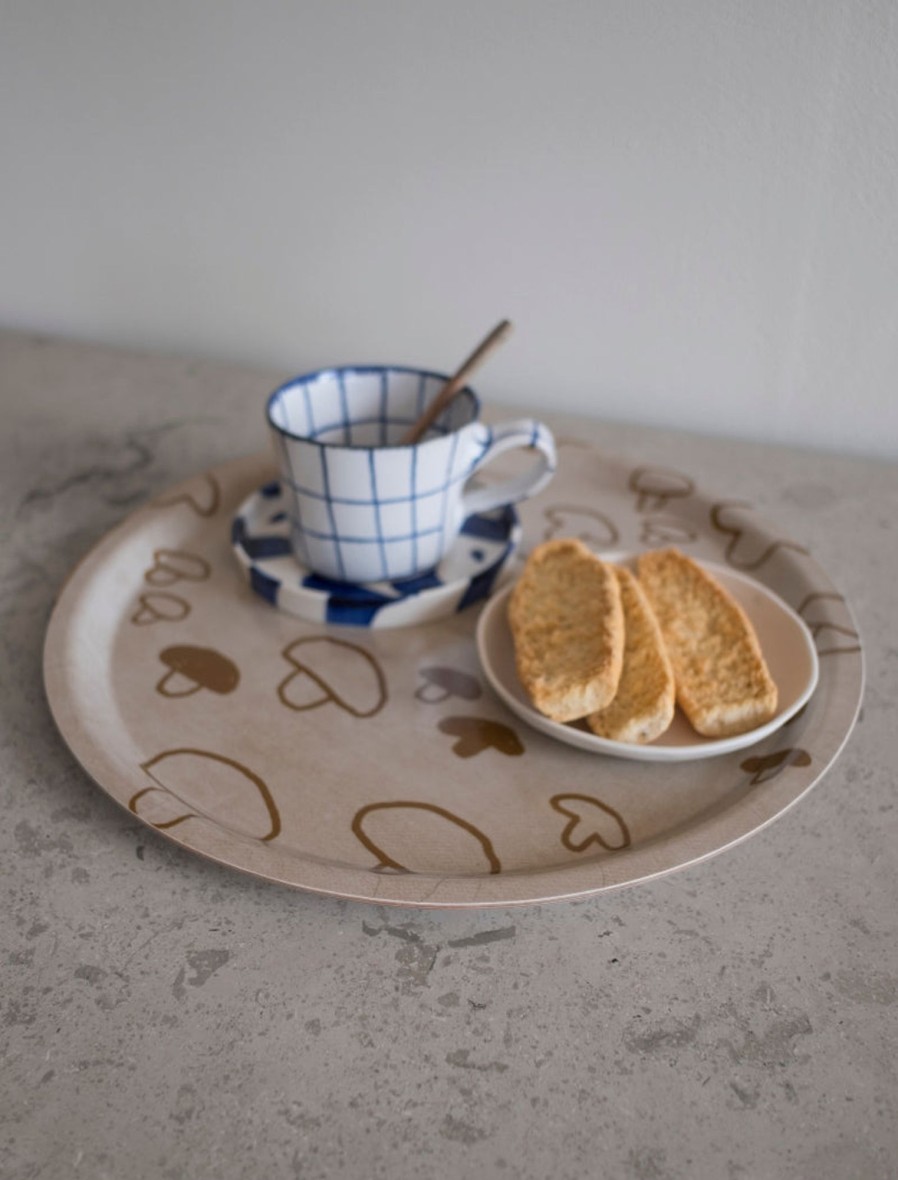 Gifts Fine Little Day Eid Gift Shop | Mushroom Tray In Mustard By Fine Little Day