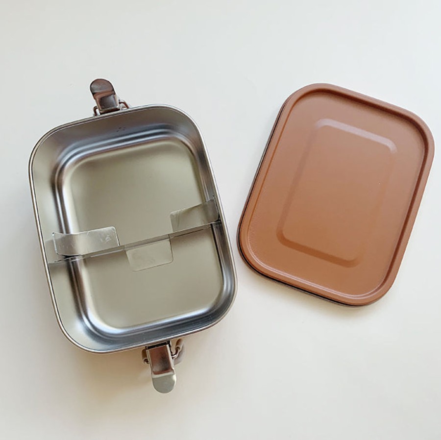 Gifts Haps Nordic Summer Shop | Stainless Steel Lunch Box W. Removable Divider | Terracotta