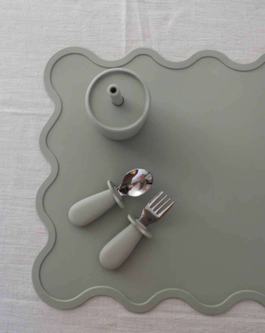 @Home Rommer Trays | Wiggly Placemat | Oyster