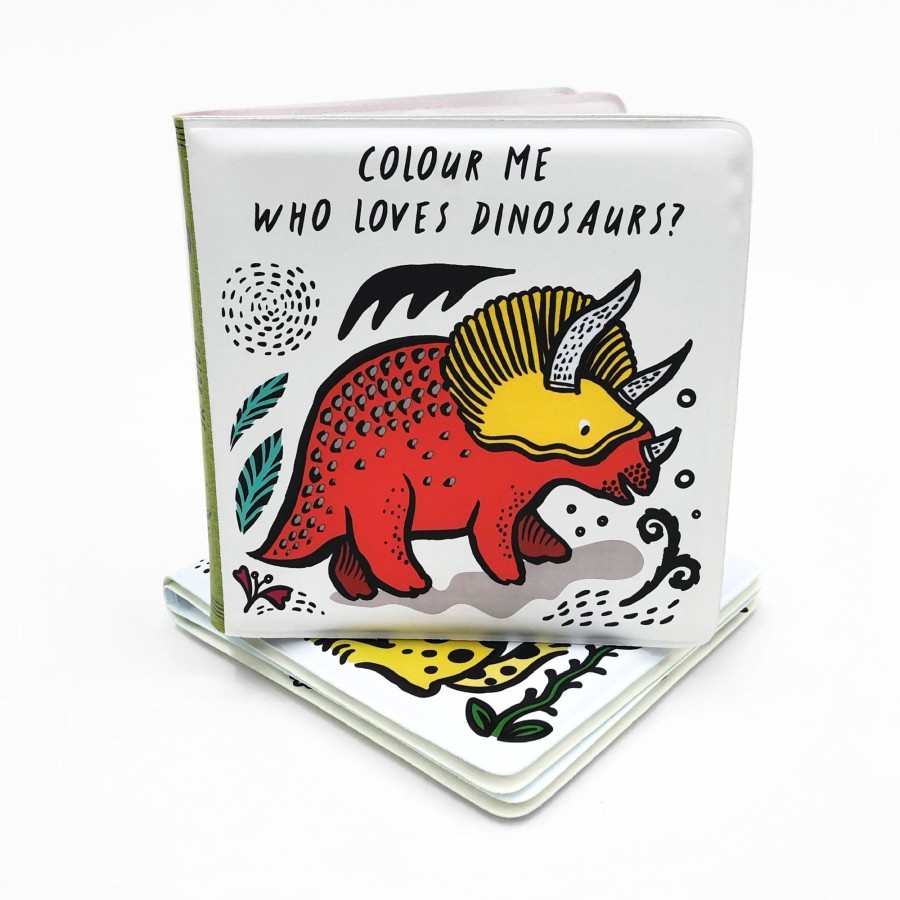 Baby Wee Gallery Bath Books & Toys | Colour Me: Who Loves Dinosaurs?