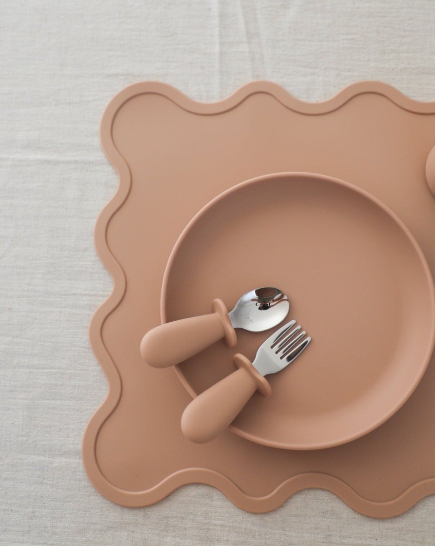 @Home Rommer Trays | Wiggly Placemat | Nude