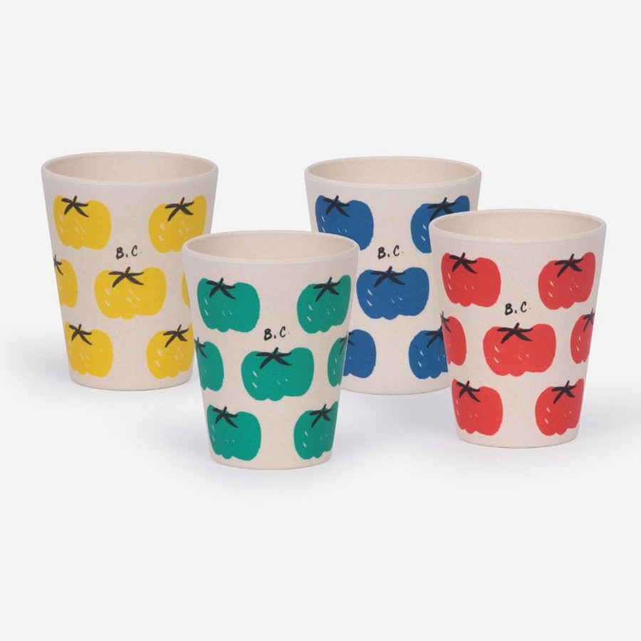 @Home BOBO CHOSES Plates, Bowls & Cups | Tomato Design Bamboo Cups Set