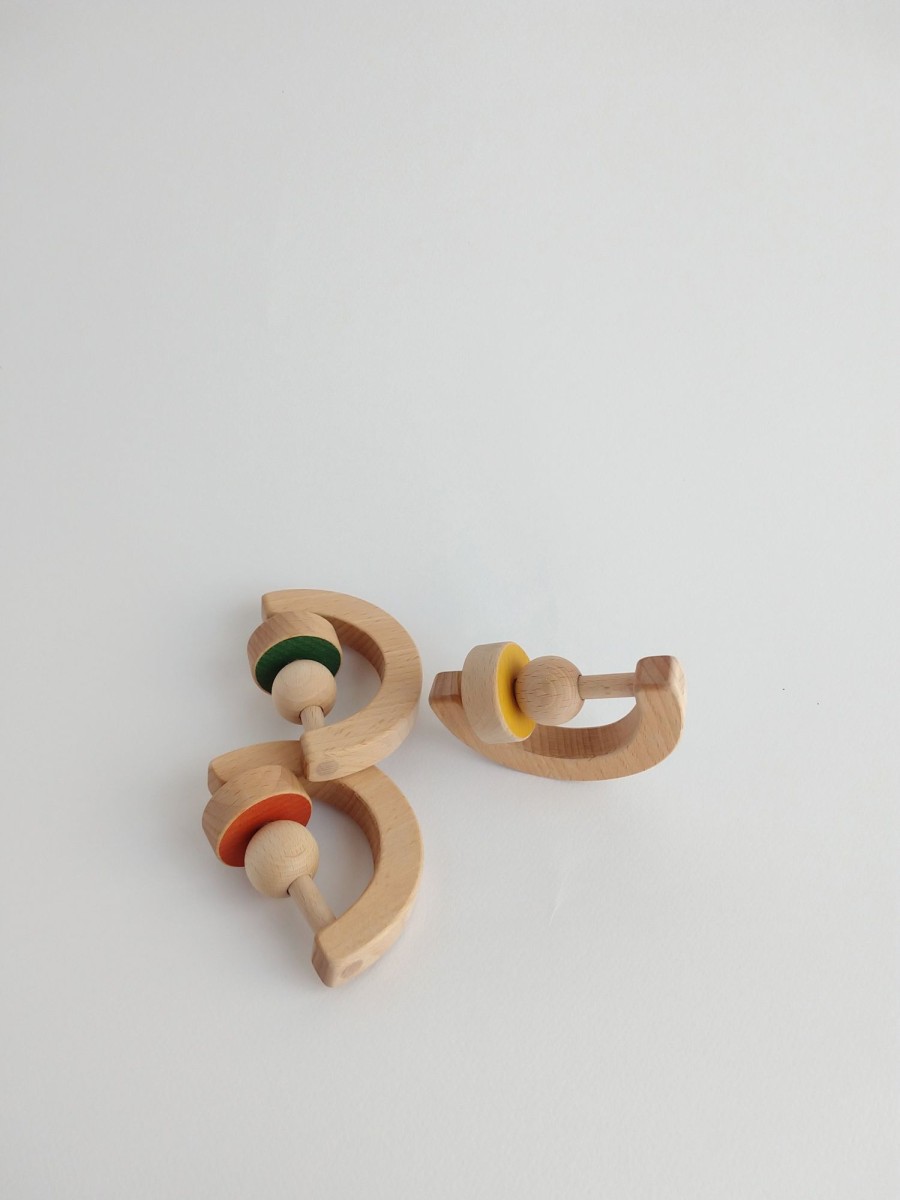 Baby The Wandering Workshop Rattles & Pram Toys | Geometric Baby Teether & Rattle By The Wandering Workshop - Multiple Colours