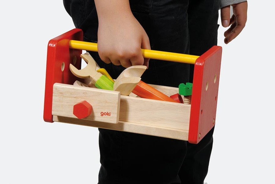 Play & Learn Goki Pretend Play | Wooden Workbench With Storage Box By Goki