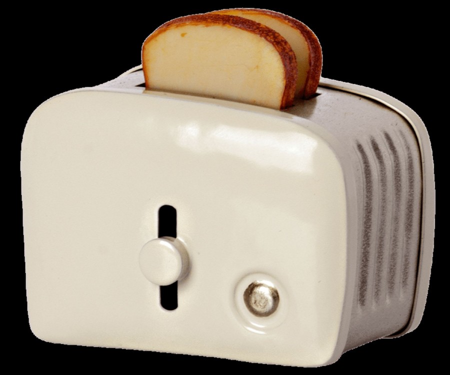 Play & Learn Maileg Pretend Play | Miniature Toaster & Bread | Off White