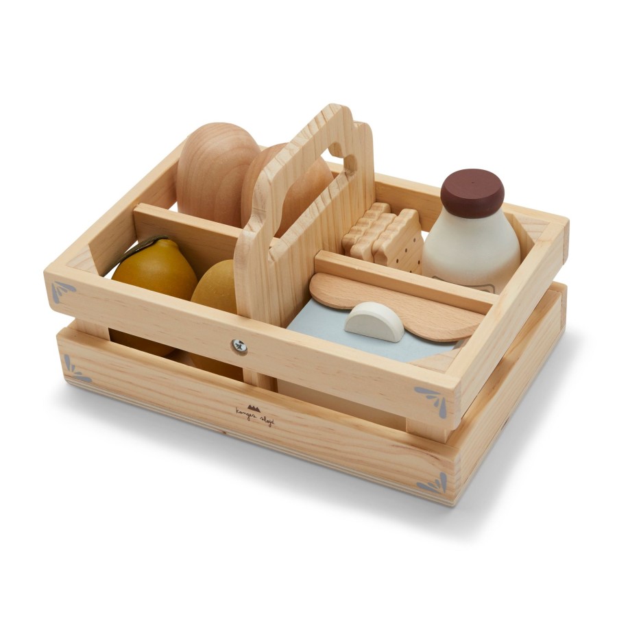 Play & Learn Konges Slojd Pretend Play | Wooden Food Box Toys