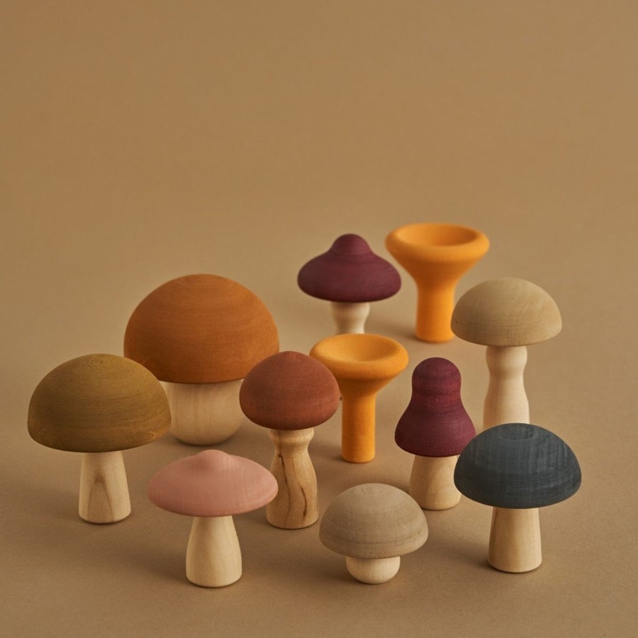 Play & Learn Raduga Grez Wooden Toys | Wooden Mushrooms Set