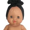 Play & Learn Minikane Dolls & Accessories | Black Flower Jersey Turban For Minikane X Gordis Dolls