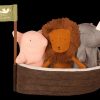 Baby Maileg Rattles & Pram Toys | Noah'S Ark With 3 Mini Animals Rattles