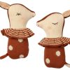 Baby Maileg Soft Toys | Bambi Rattle - Rusty