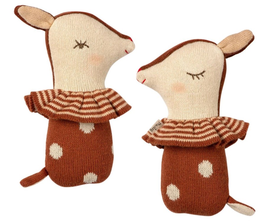 Gifts Maileg Gifts For Newborns | Bambi Rattle - Rusty