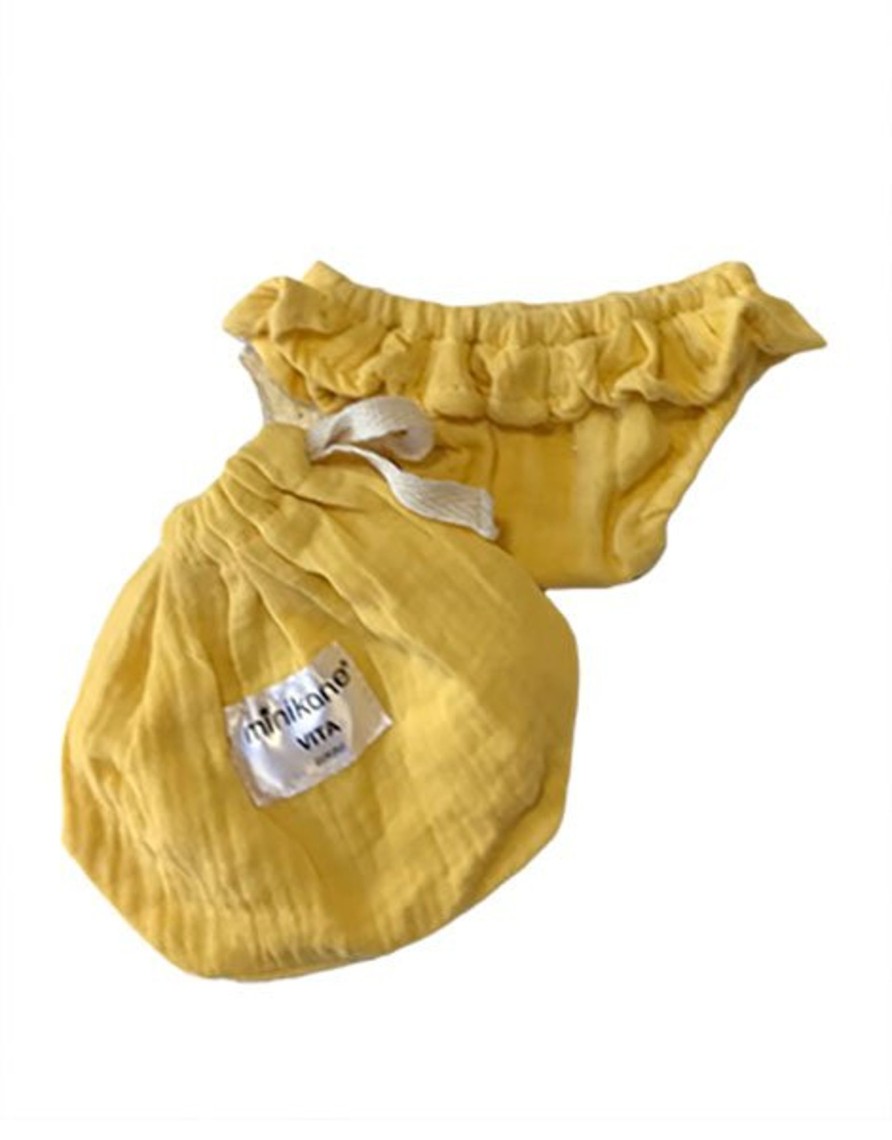 Play & Learn Minikane Dolls & Accessories | Vita Double Gauze Cotton Bikini In Sand Yellow For Gordis Dolls By Minikane