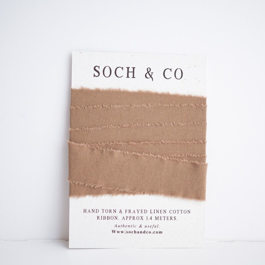 Gifts Soch & Co Gift Wrapping & Accessories | Hand Frayed Ribbon | Seaside