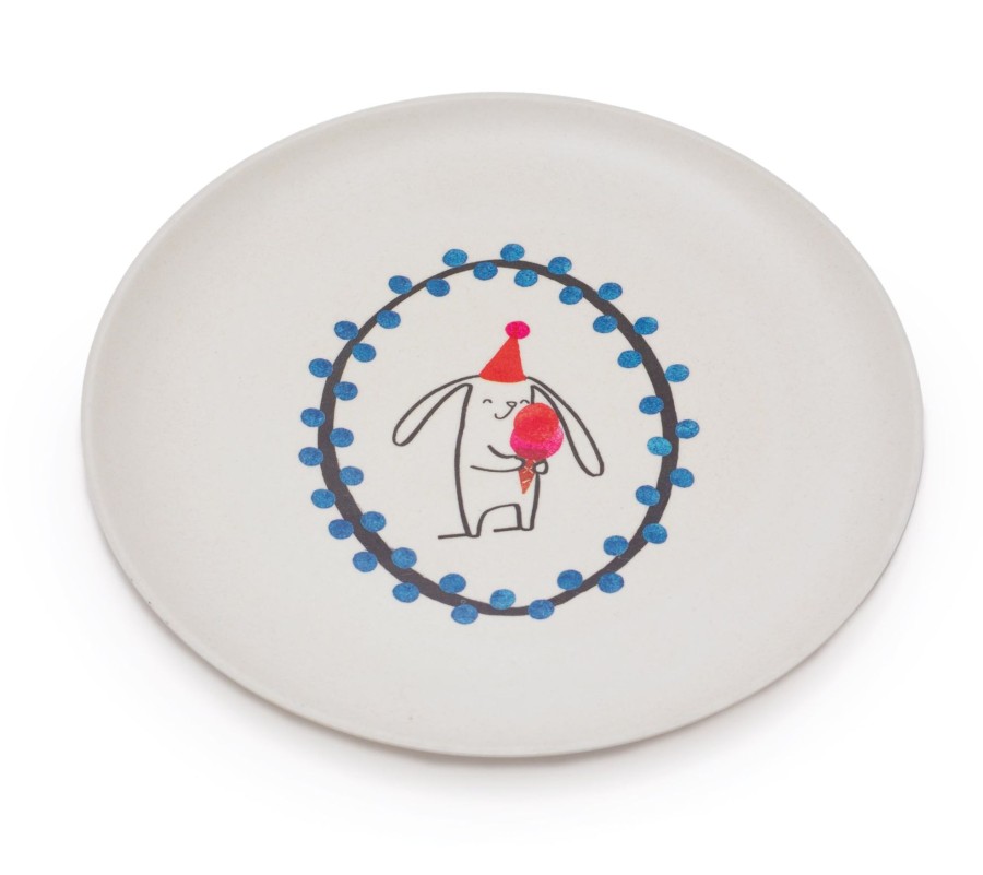 @Home Fable Plates, Bowls & Cups | Bamboo Plate | Ice Cream Bunny