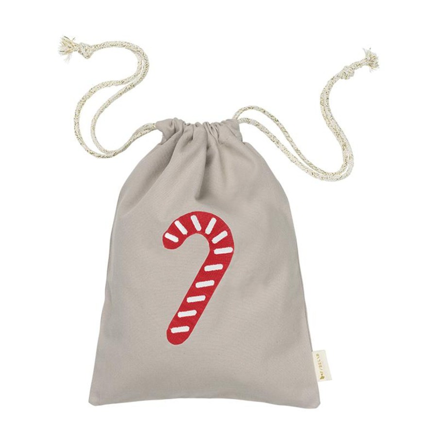 Gifts Fabelab Gifts For Grownups | Candycane Embroidery Gift Bag