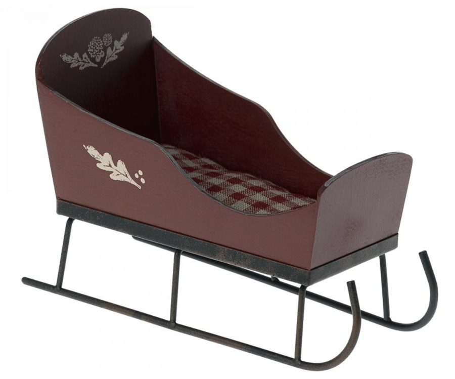 Gifts Maileg Little Treats | Sleigh, Mini | Red