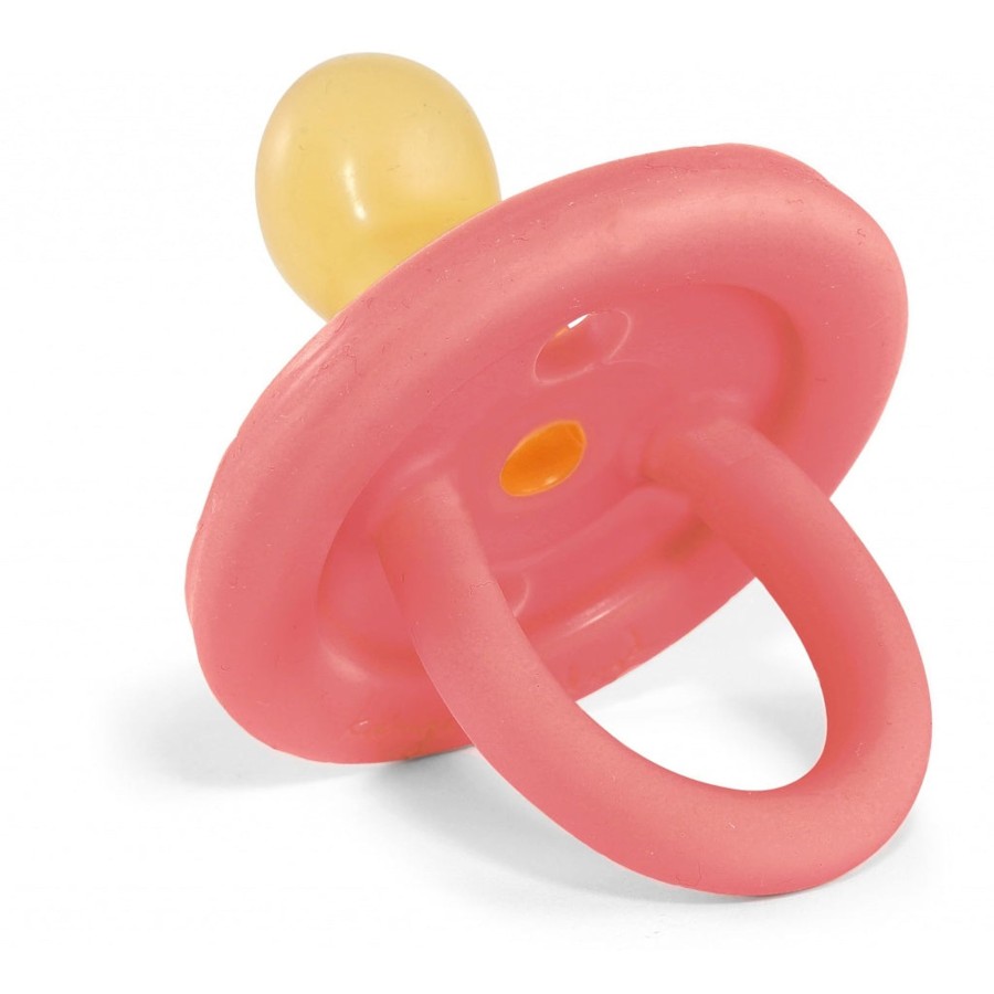 Baby Konges Slojd Pacifiers, Clips & Teethers | 100% Natural Rubber Pacifier | Cherry Rose