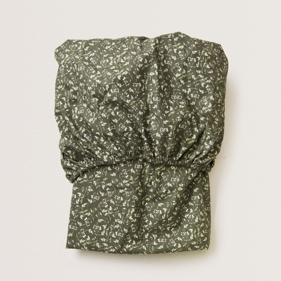 @Home Garbo&Friends Sleep | Floral Moss Junior Fitted Sheet