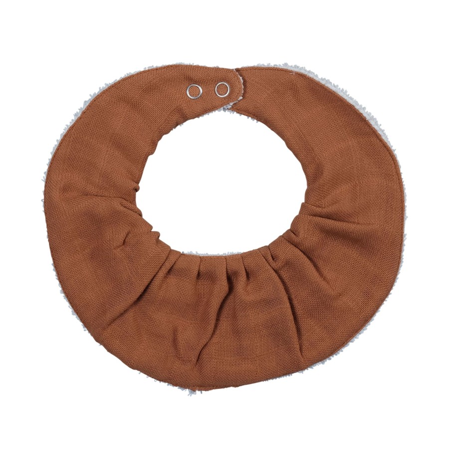 Gifts Fabelab Eid Gift Shop | Organic Cotton Ruffle Bib | Cinnamon