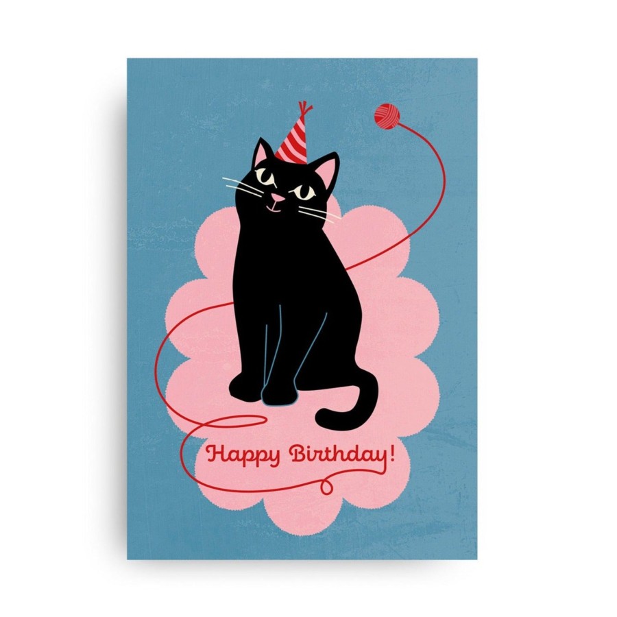 Gifts MONIMARI Cards & Birthday Invitations | Happy Birthday' Cat Postcard By Monimari