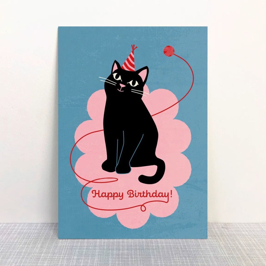 Gifts MONIMARI Cards & Birthday Invitations | Happy Birthday' Cat Postcard By Monimari