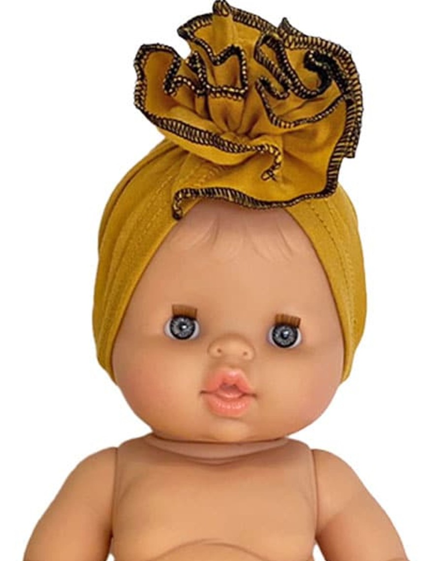 Play & Learn Minikane Dolls & Accessories | Mustard Flower Jersey Turban For Gordis Dolls