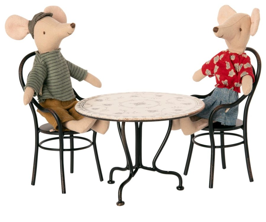 Play & Learn Maileg Pretend Play | Maileg Dining Table Set With 2 Chairs