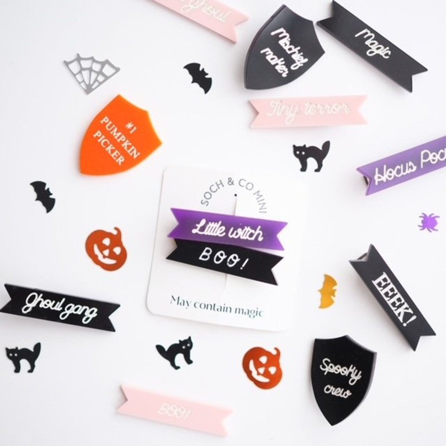 Play & Learn Soch & Co Costume & Dress Up | Boo / Little Witch Acrylic Hair Clip Set