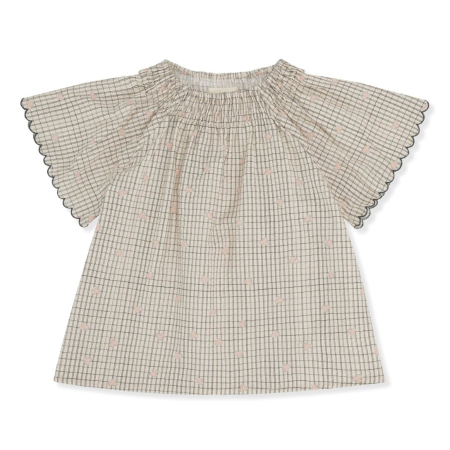 Clothing & Accessories Konges Slojd Tops & Bottoms | Bitsy Blouse | Three Leaf Check