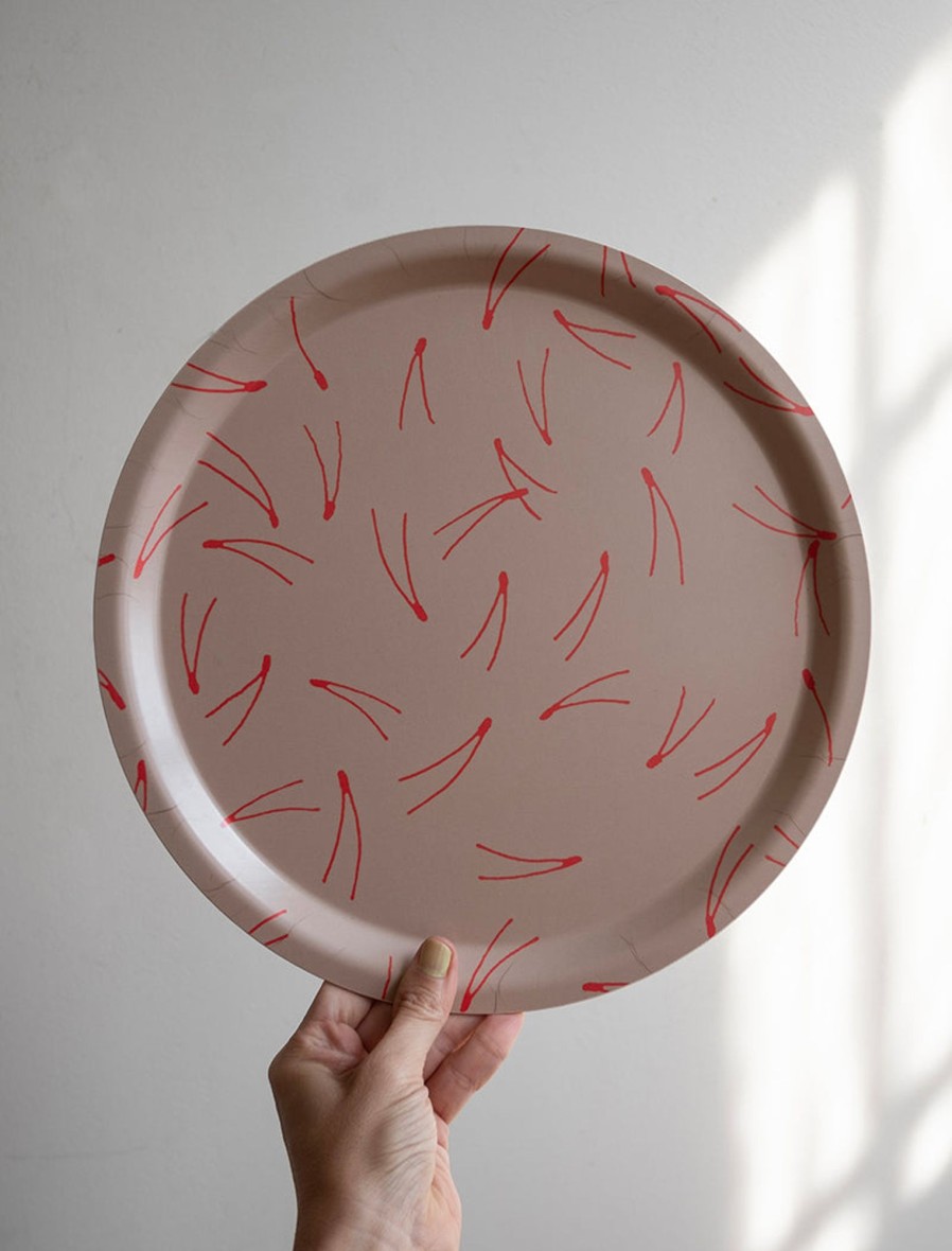 @Home Fine Little Day Trays | Barr Tray In Nude/Coral By Fine Little Day