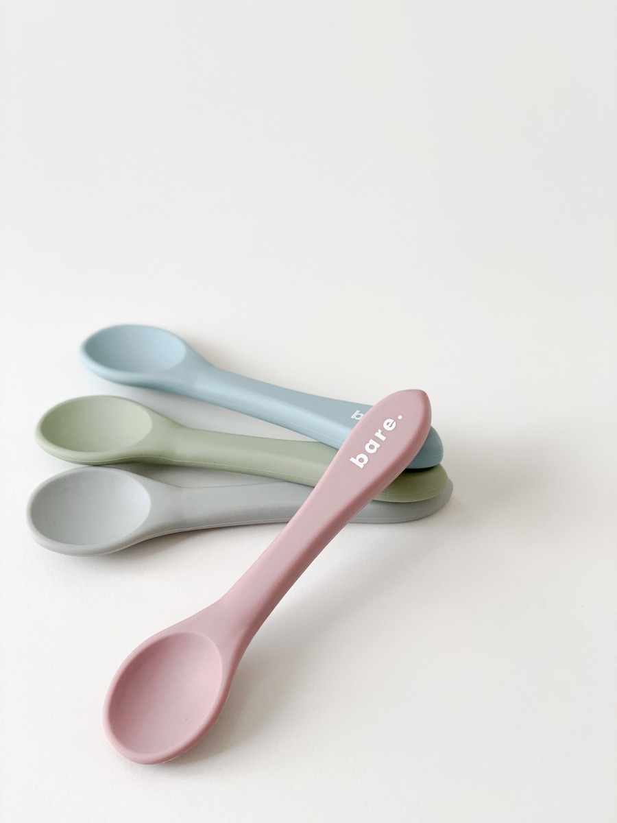 Baby Bare. Baby Mealtime | Rose Silicone Spoon