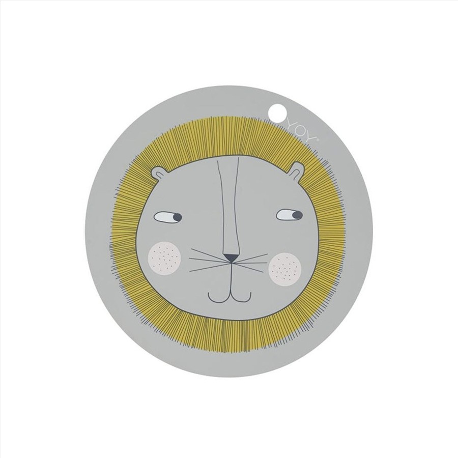 @Home OYOY Trays | Lion Placemat | Light Grey