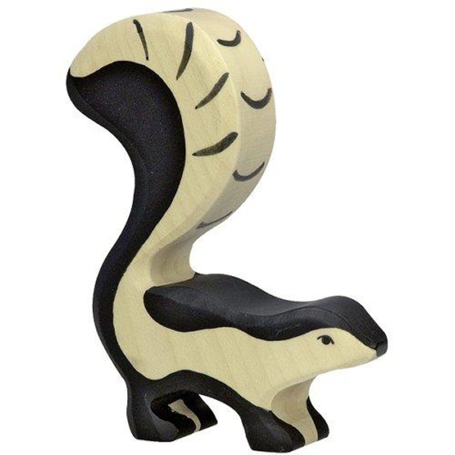 Play & Learn Holztiger Wooden Toys | Skunk Wooden Figure