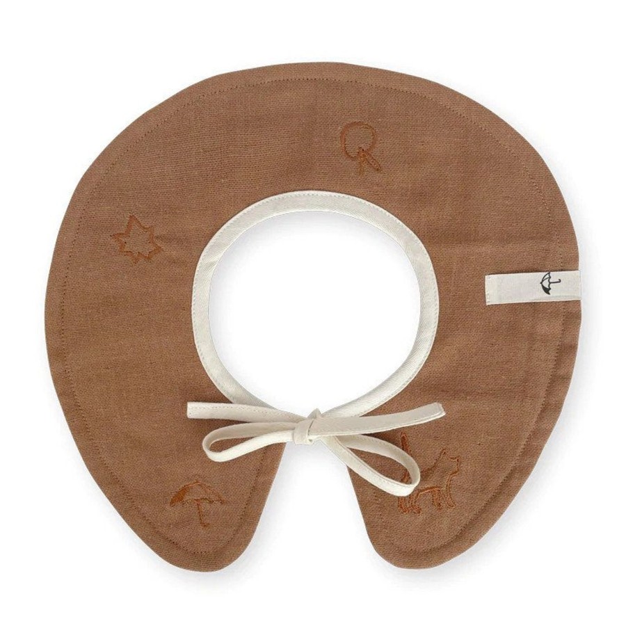 Baby SAGA Copenhagen Bibs | Organic Cotton Collar | Almond