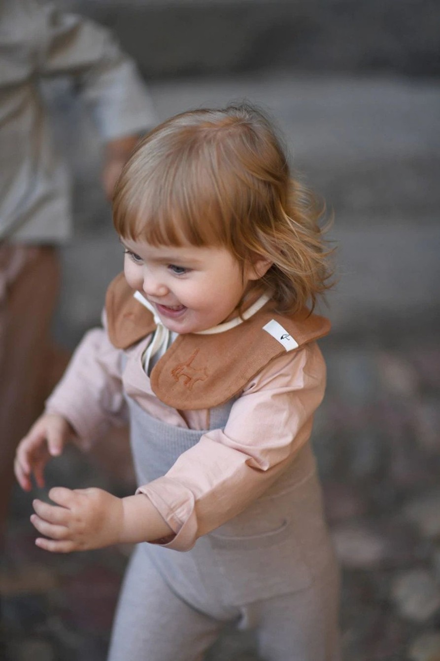 Baby SAGA Copenhagen Bibs | Organic Cotton Collar | Almond