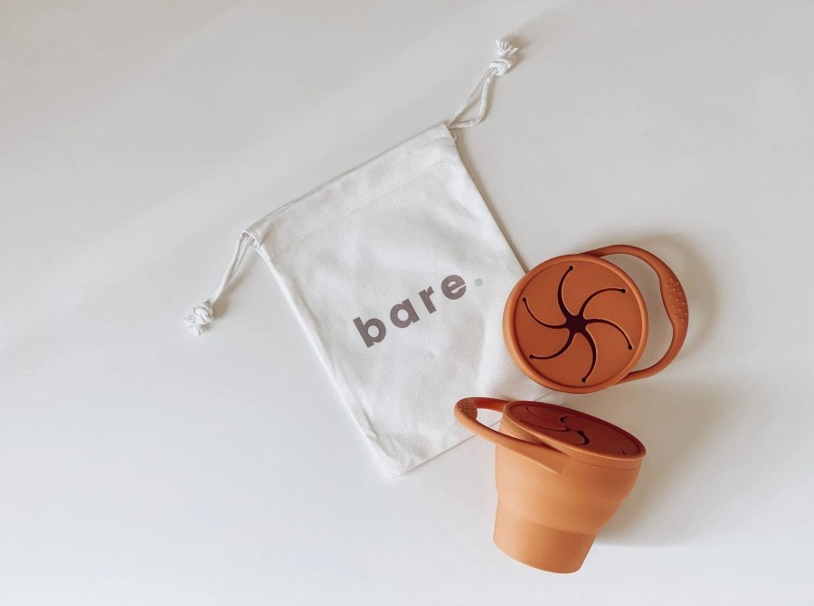 Baby Bare. Baby Mealtime | Rust Silicone Snackie Cup