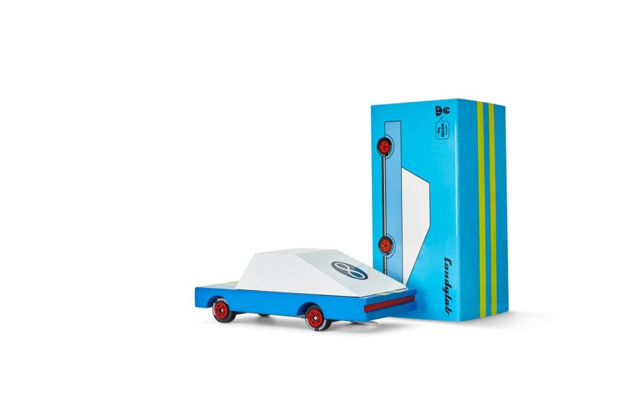 Play & Learn Candylab Toys Wooden Toys | Blue Racer #8 Candycar By Candylab Toys