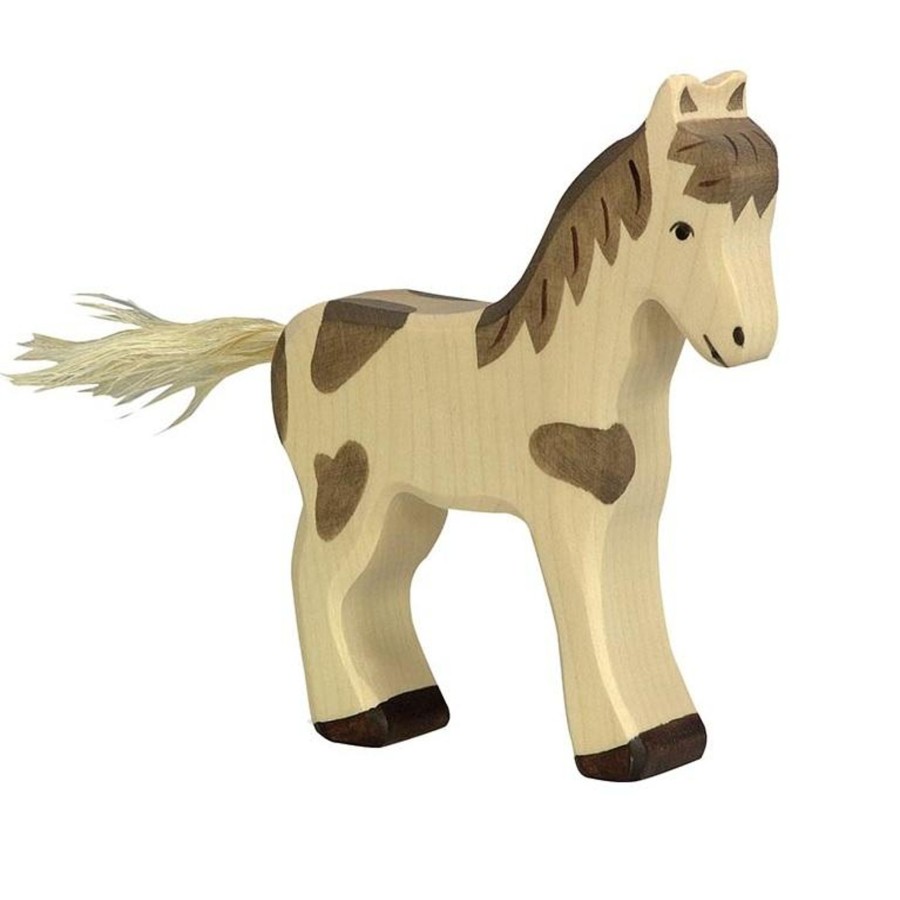 Gifts Holztiger Little Treats | Standing Dappled Foal Wooden Figure